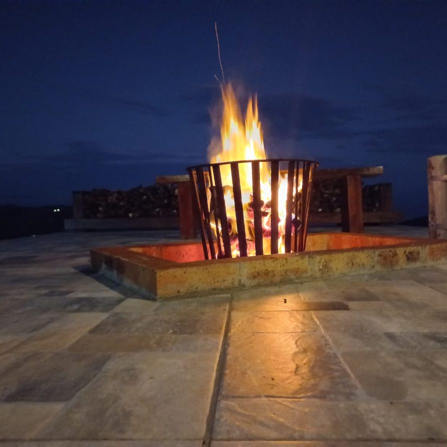 Fire on the deck in Coffee Bay