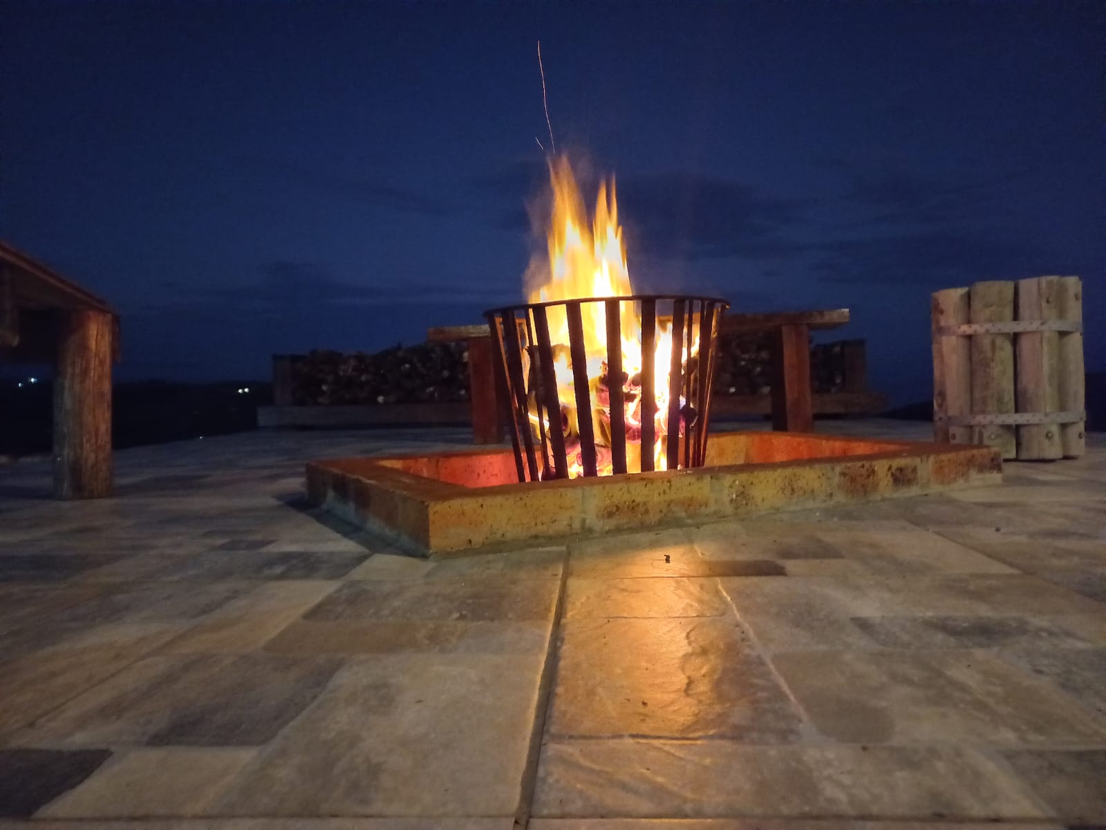 Fire on the deck in Coffee Bay